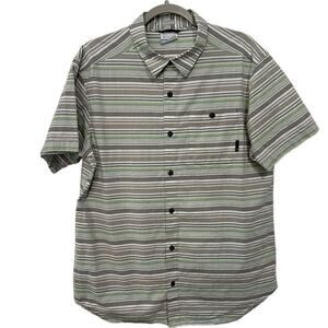 Columbia Men's Boulder Ridge Short Sleeve Striped Shirt Size L Multicolor